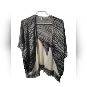 Say What Grey  and White Shawl